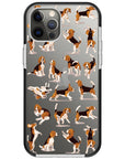 Beagle Hearts Impact iPhone Case