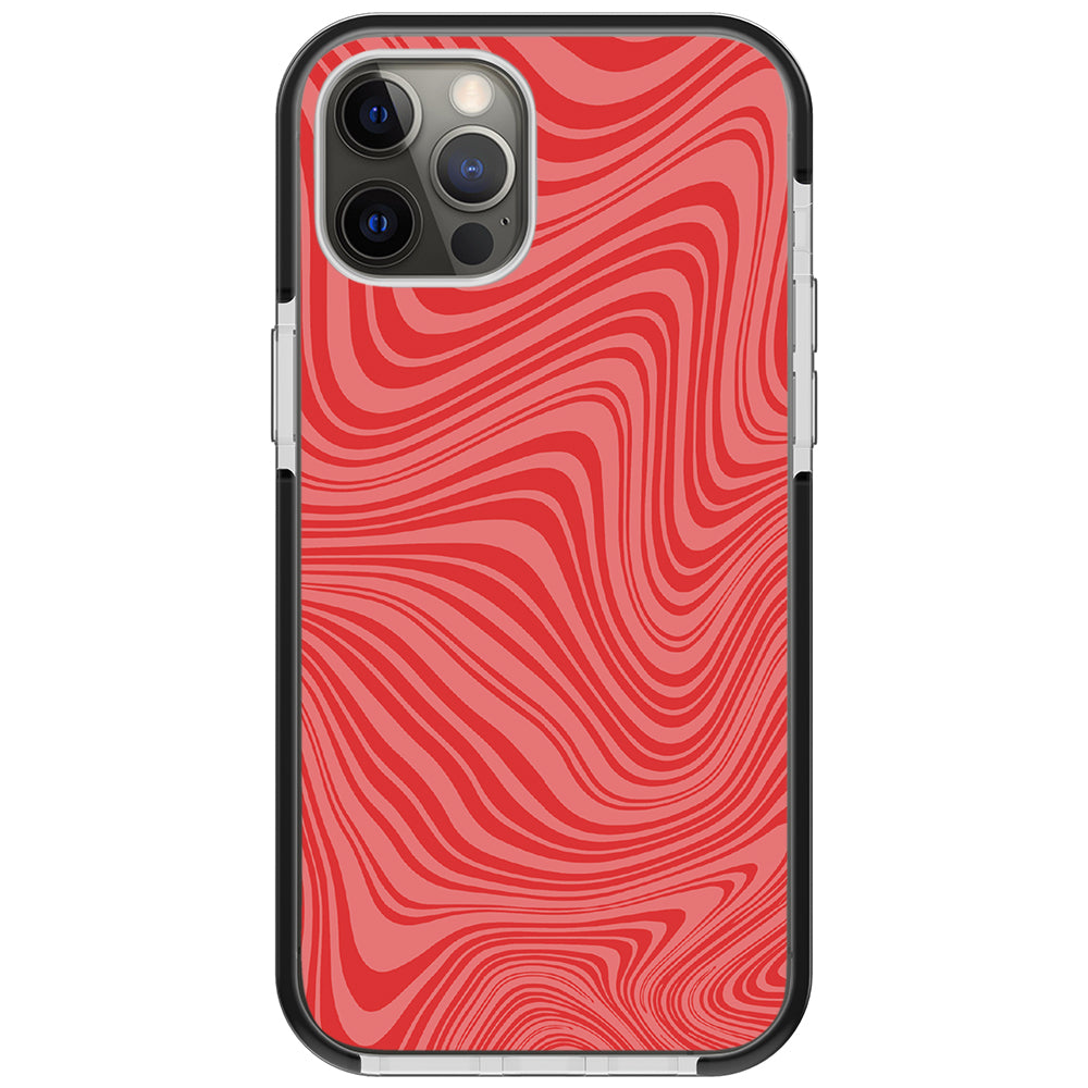 Psychedelic  Red Swirl iPhone Case