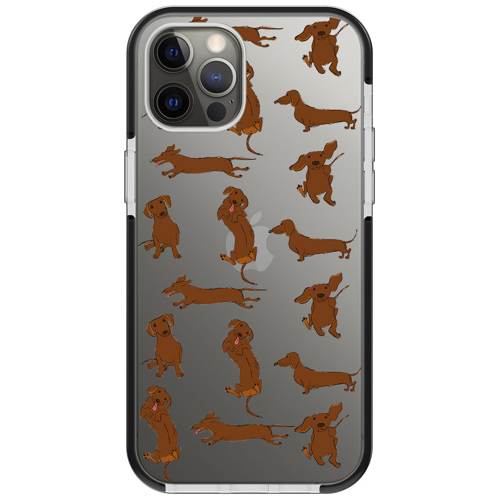 Baby Dachshund Collage Impact iPhone Case