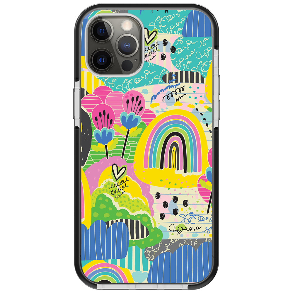 Rainbow Patches Impact iPhone Case