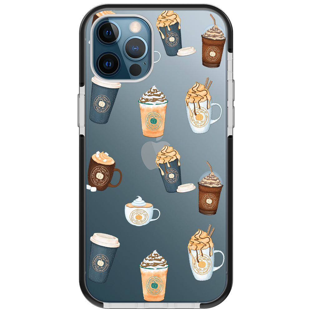 Pumpkin Spice Latte Collage iPhone Case