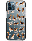 Beagle Hearts Impact iPhone Case