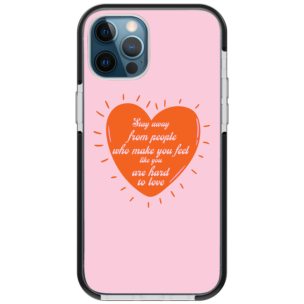 Stay Away Quote Impact iPhone Case