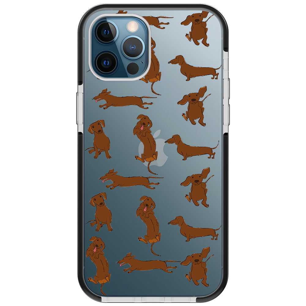 Baby Dachshund Collage Impact iPhone Case