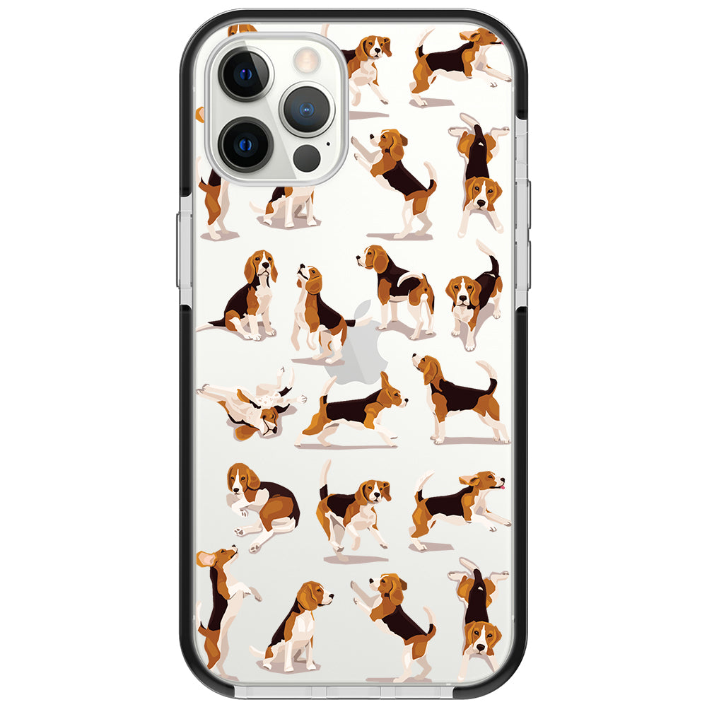 Beagle Hearts Impact iPhone Case