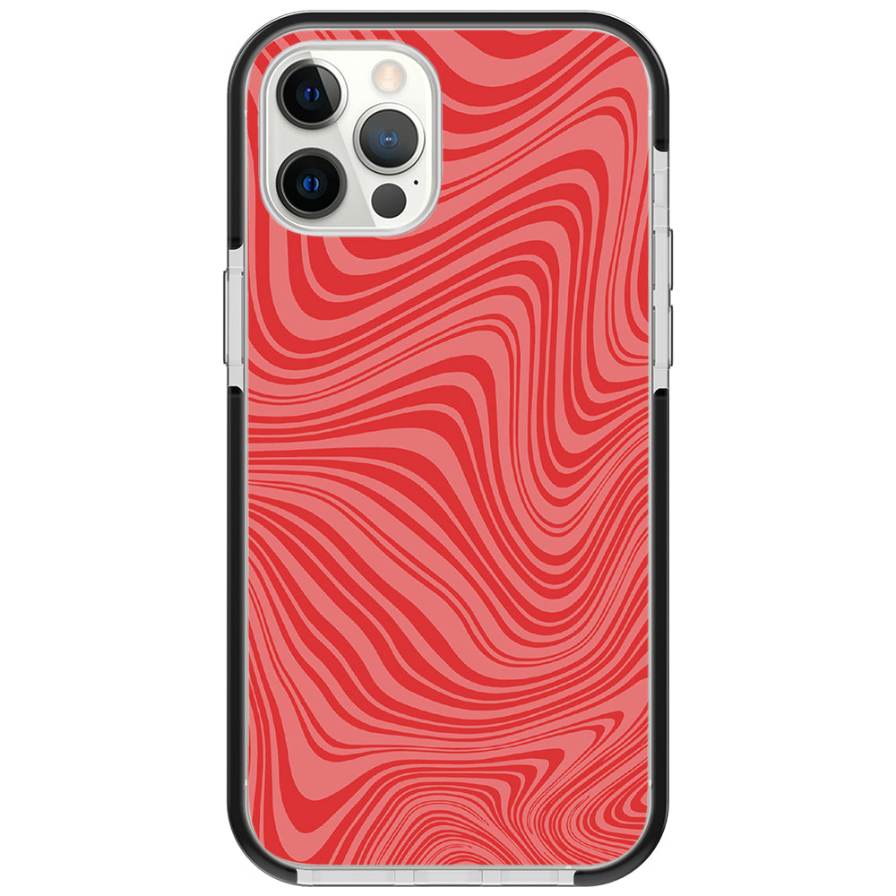 Psychedelic  Red Swirl iPhone Case