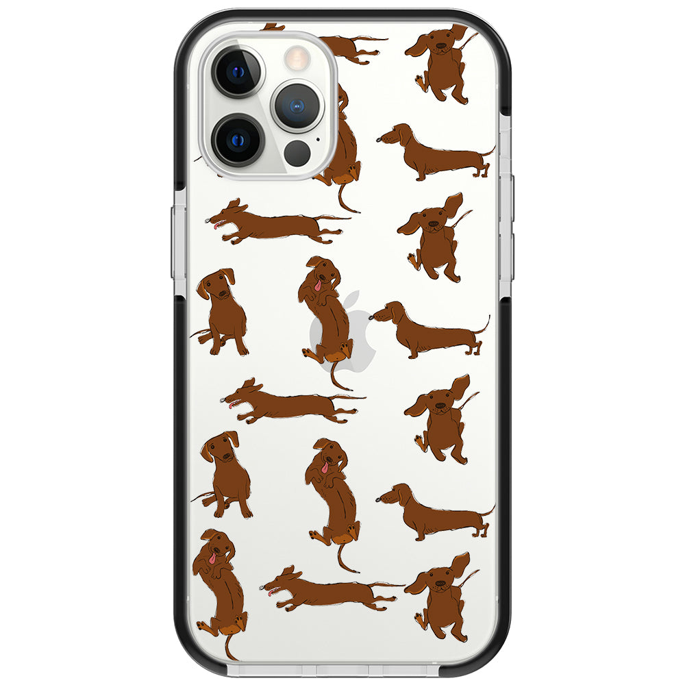 Baby Dachshund Collage Impact iPhone Case