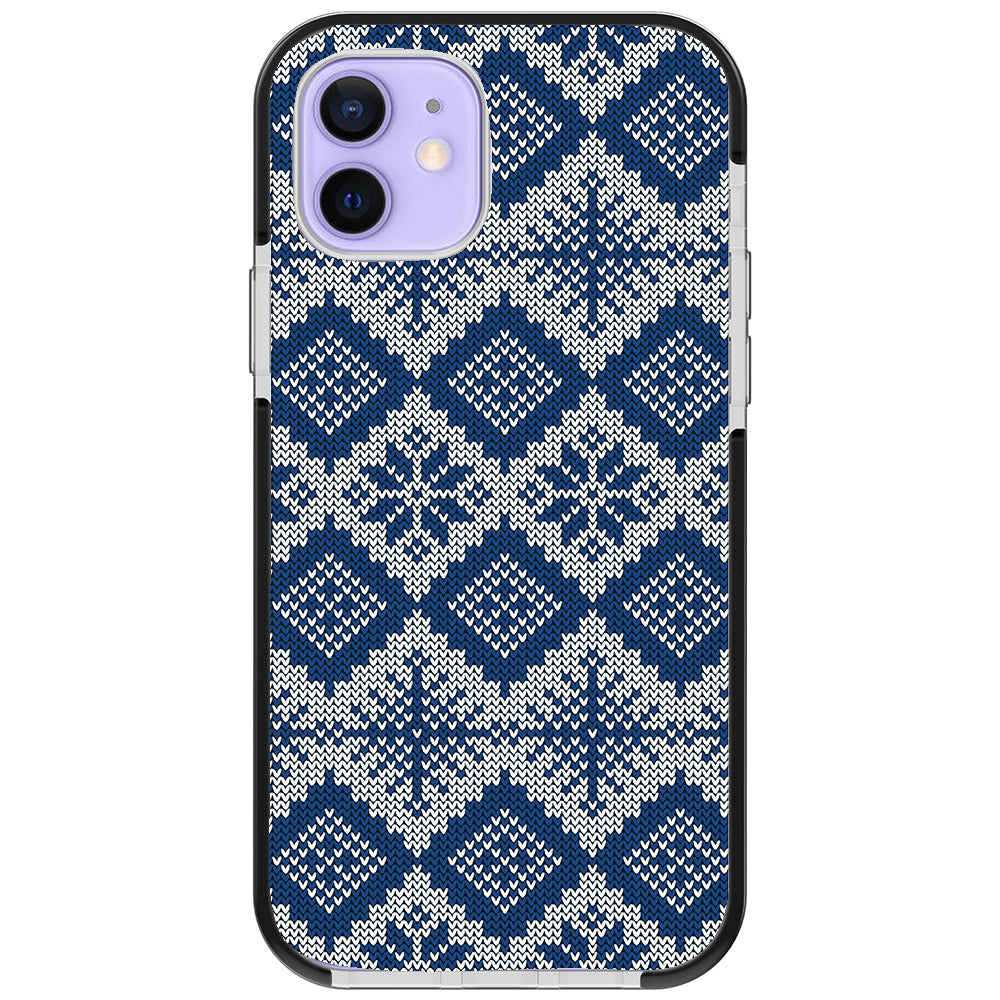 Ugly Sweater Blue White Impact iPhone Case