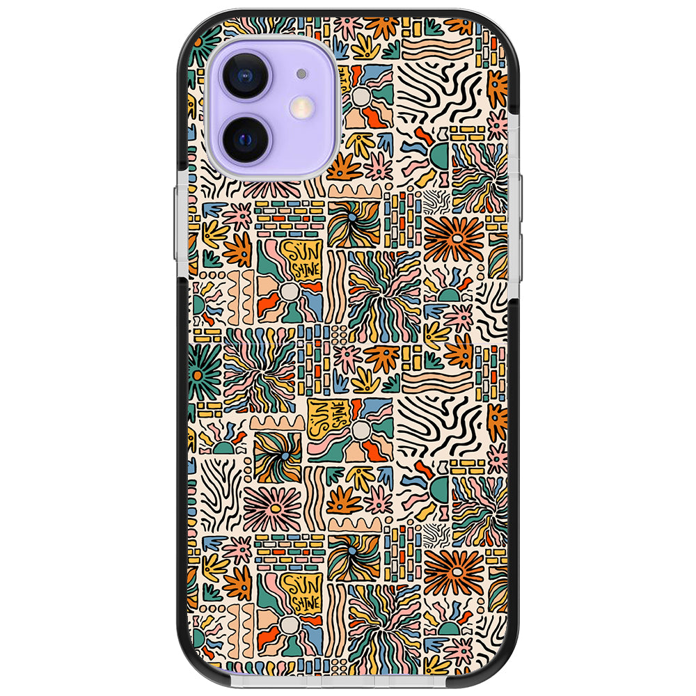 Spring Groovy Pattern Impact iPhone Case