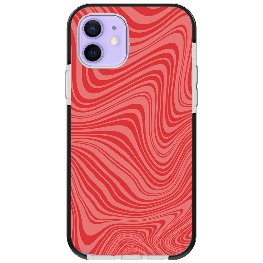 Psychedelic  Red Swirl iPhone Case