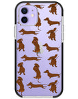 Baby Dachshund Collage Impact iPhone Case