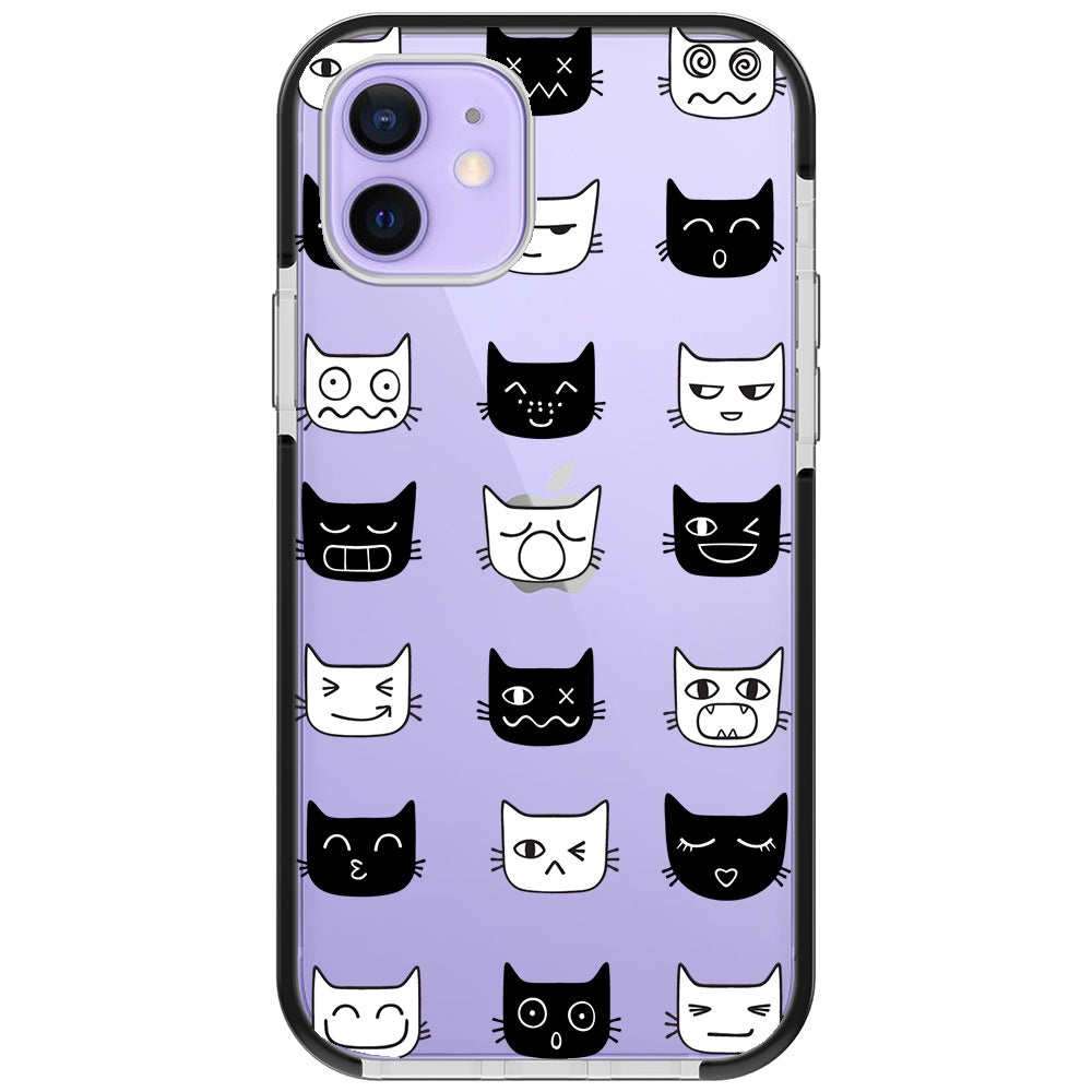 Cat Faces Impact iPhone Case