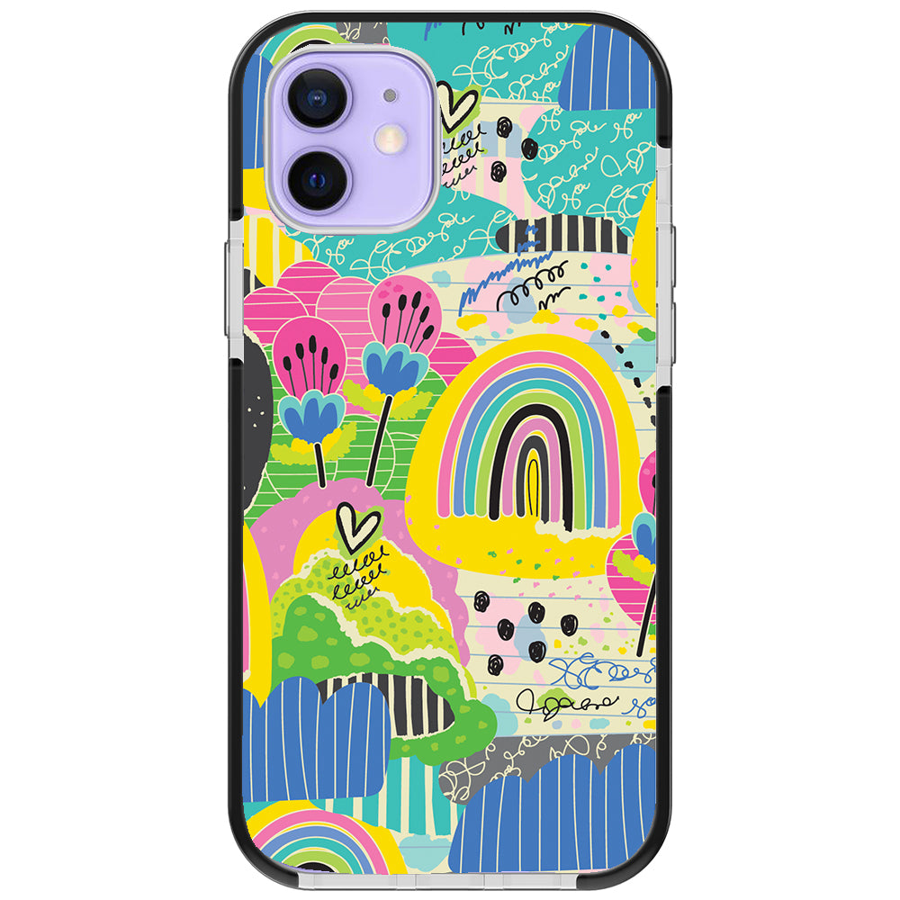 Rainbow Patches Impact iPhone Case