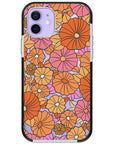 Retro Flowers Impact iPhone Case