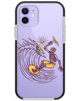 Surfing Skeleton Impact iPhone Case