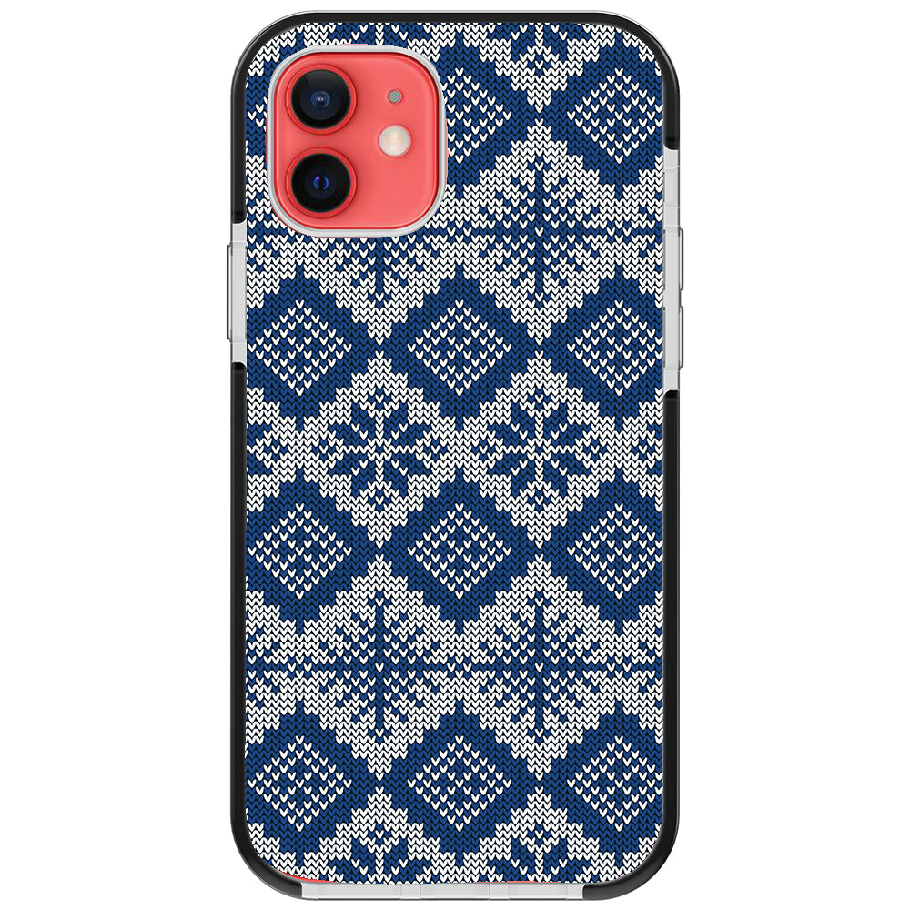 Ugly Sweater Blue White Impact iPhone Case