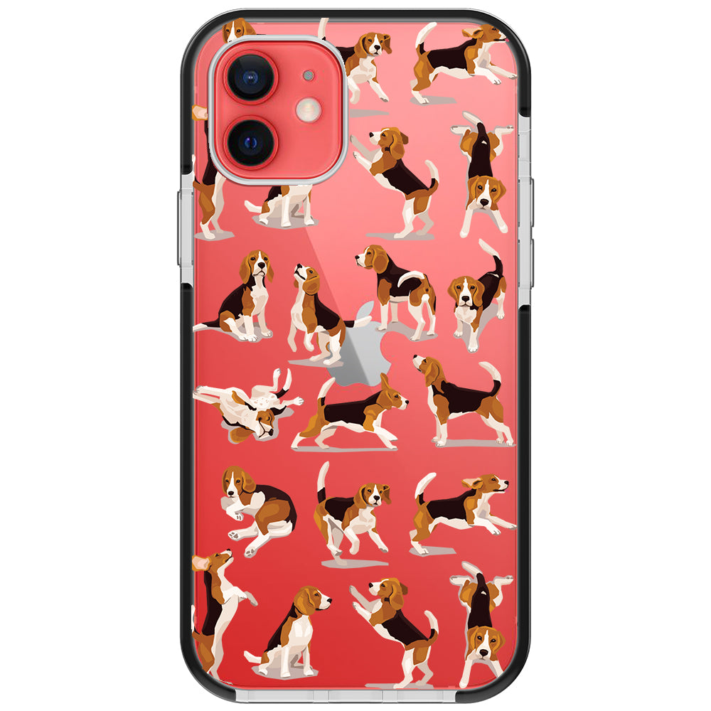 Beagle Hearts Impact iPhone Case