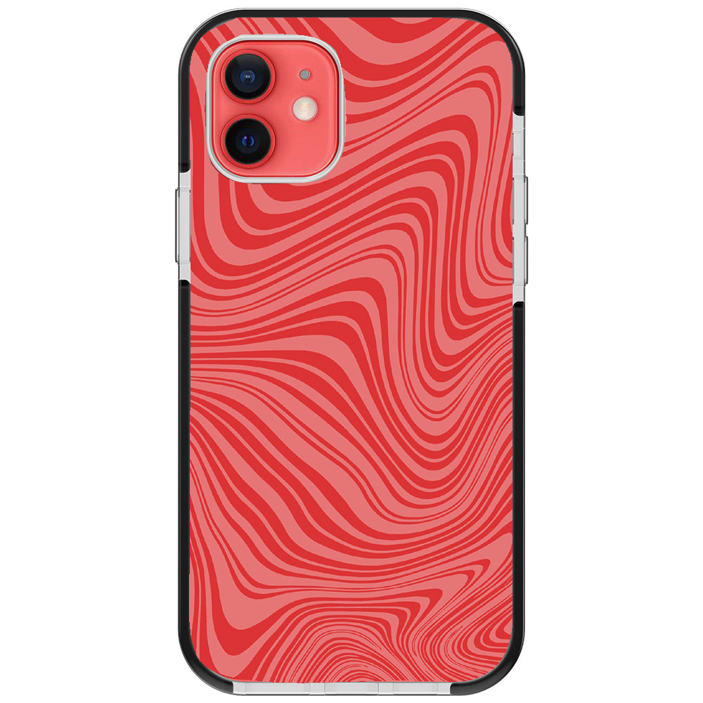 Psychedelic  Red Swirl iPhone Case