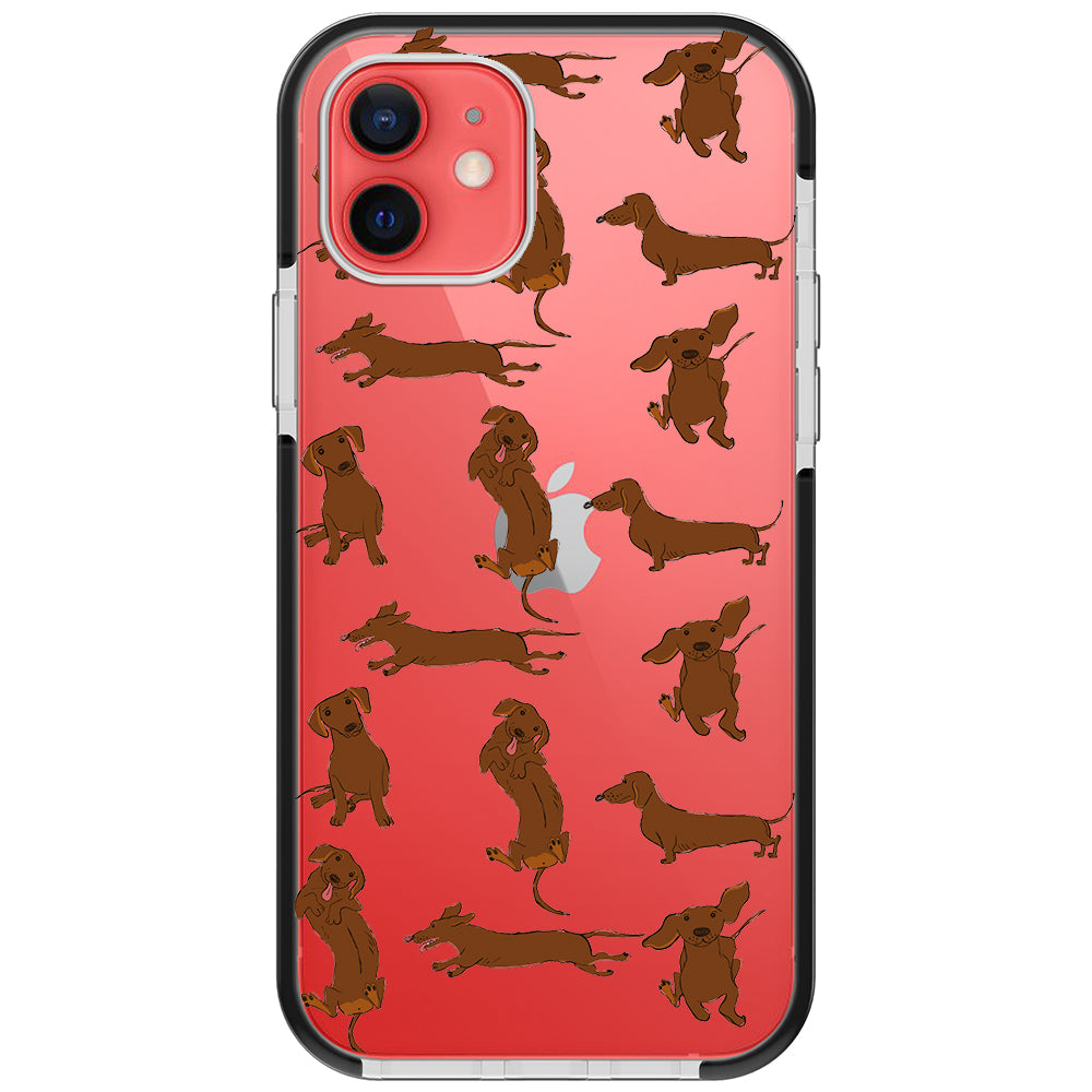 Baby Dachshund Collage Impact iPhone Case