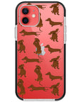 Baby Dachshund Collage Impact iPhone Case