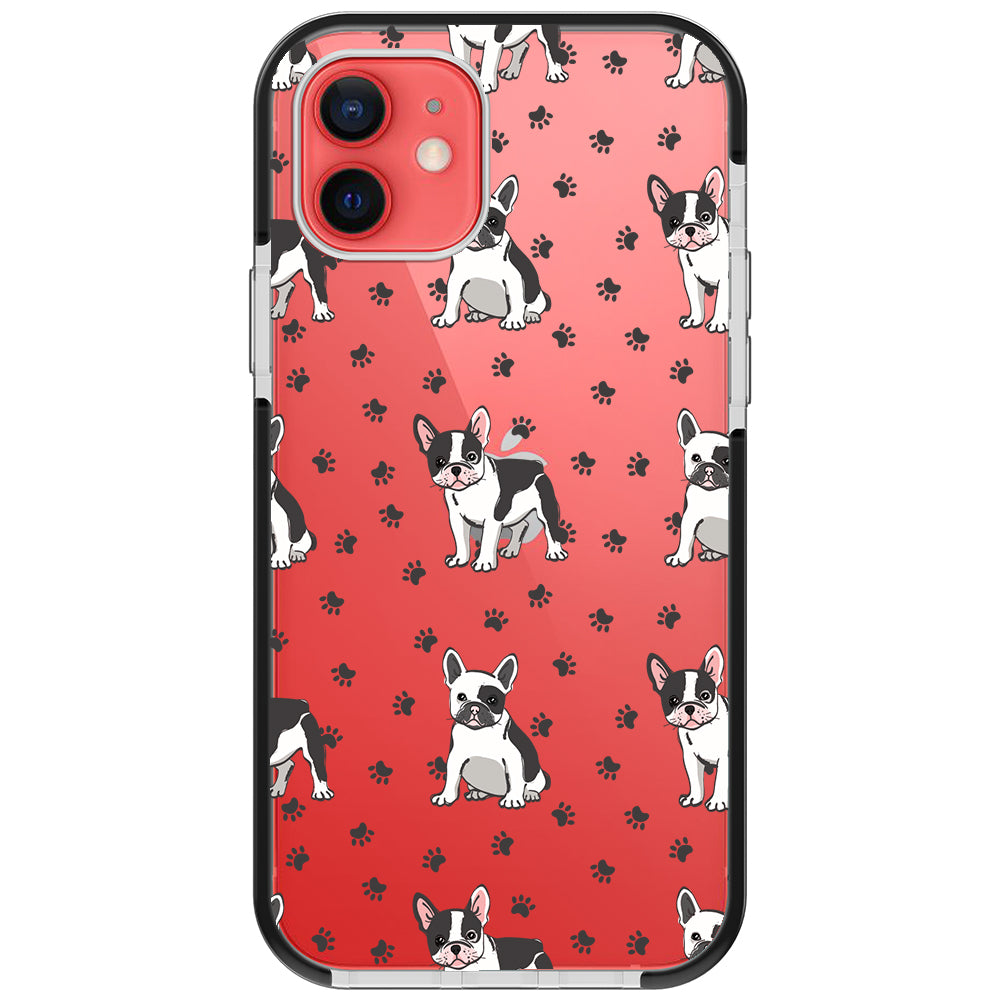 Frenchies Paws Collage Impact iPhone Case