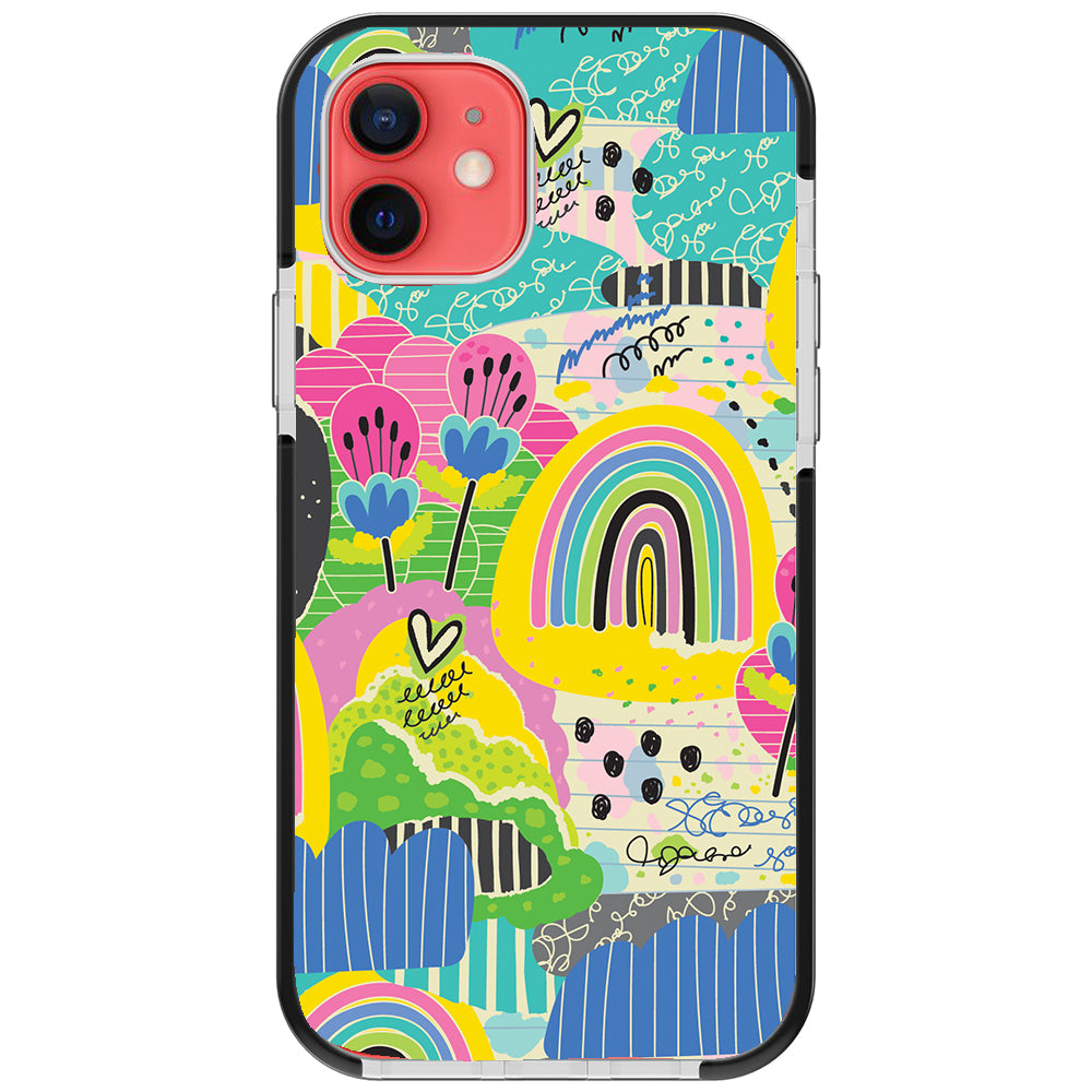 Rainbow Patches Impact iPhone Case