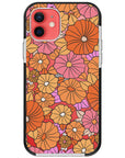 Retro Flowers Impact iPhone Case