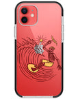 Surfing Skeleton Impact iPhone Case