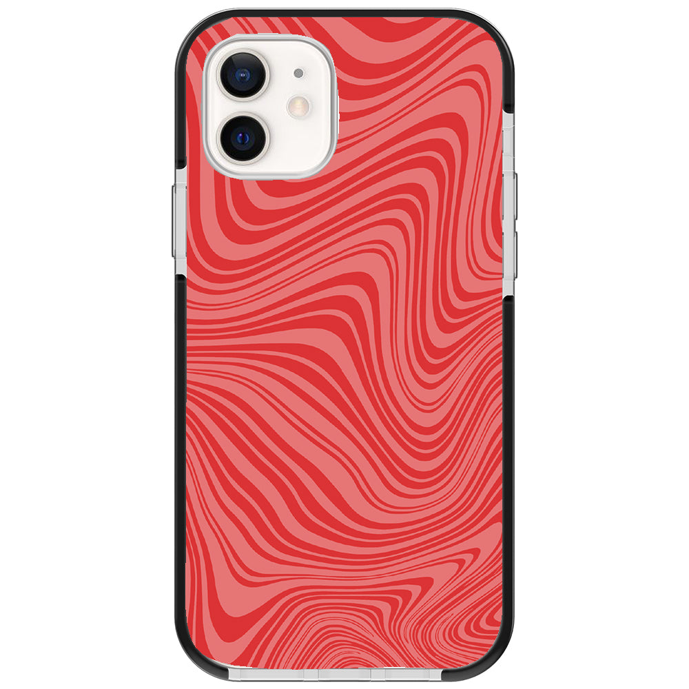 Psychedelic  Red Swirl iPhone Case