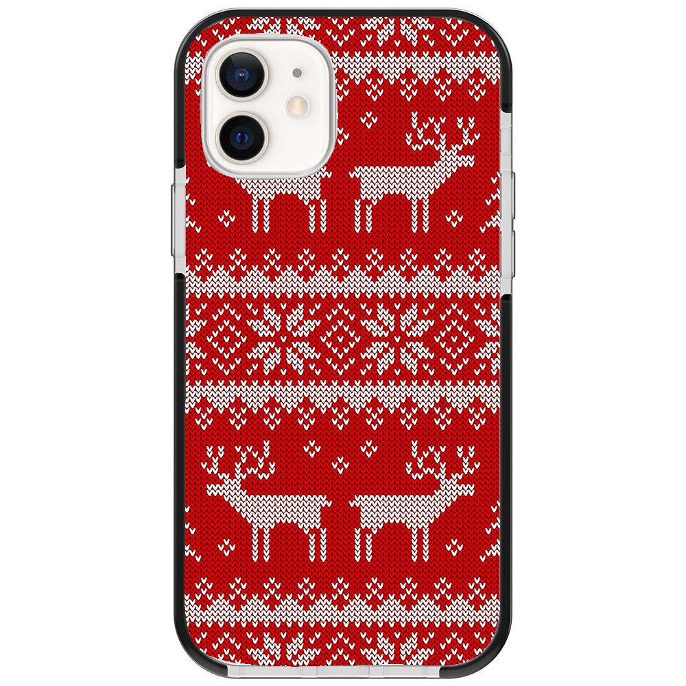 Ugly Sweater Red White Impact iPhone Case