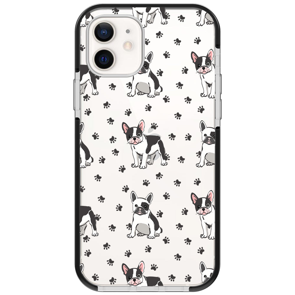 Frenchies Paws Collage Impact iPhone Case