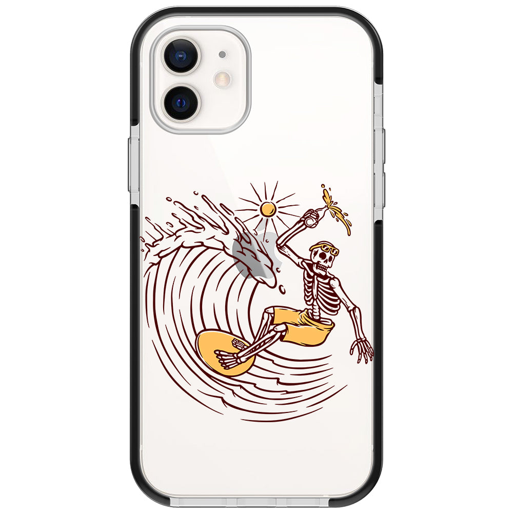 Surfing Skeleton Impact iPhone Case