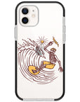 Surfing Skeleton Impact iPhone Case