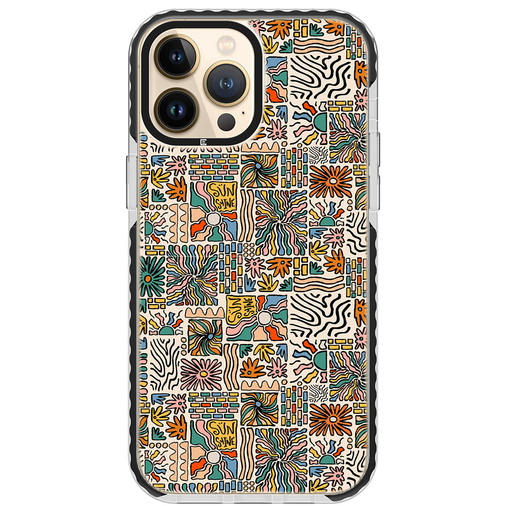 Spring Groovy Pattern Impact iPhone Case