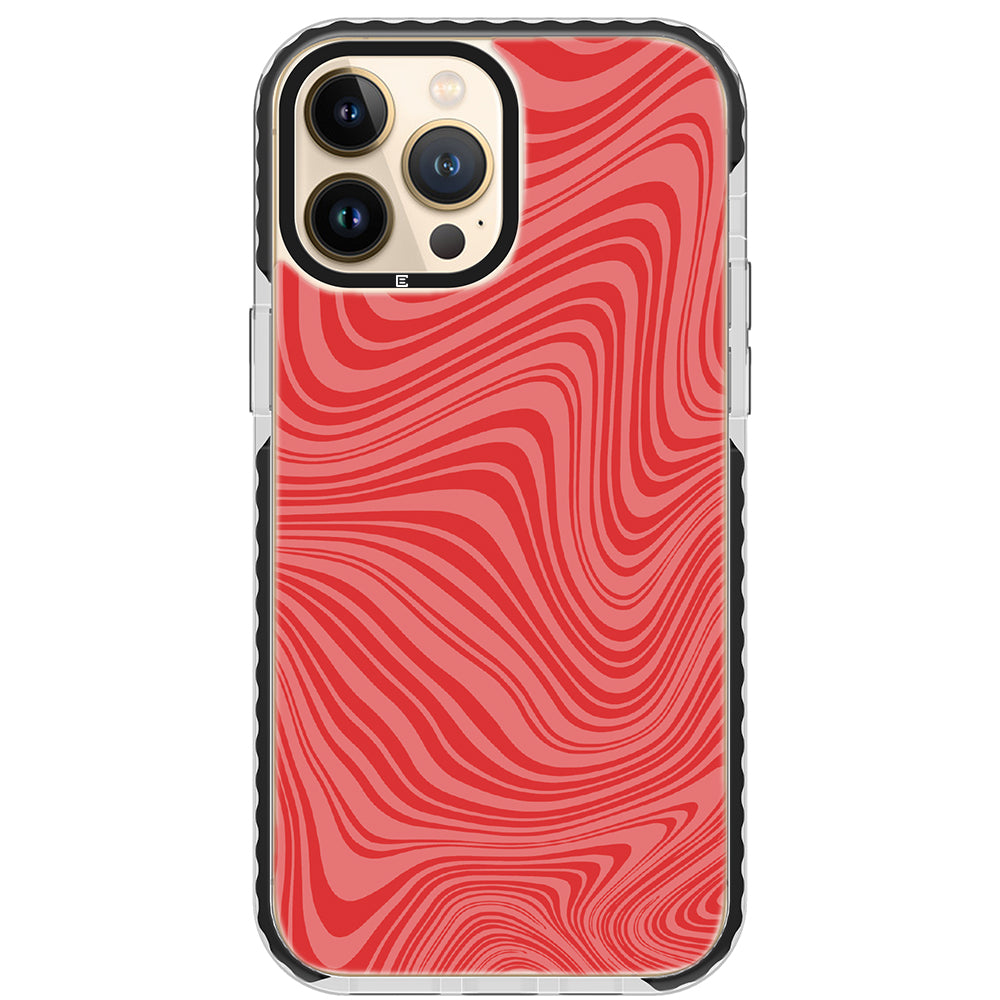 Psychedelic  Red Swirl iPhone Case