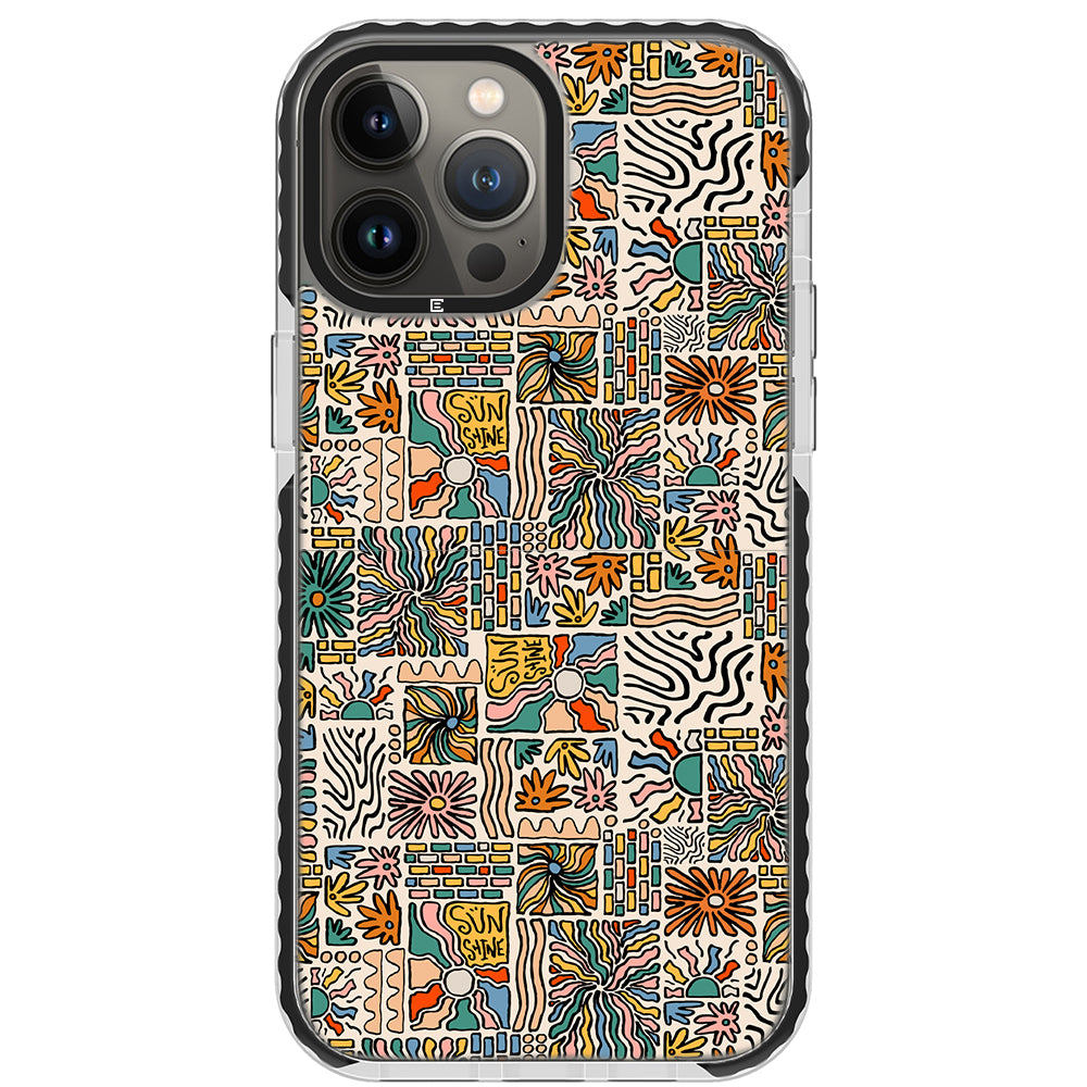 Spring Groovy Pattern Impact iPhone Case