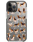 Beagle Hearts Impact iPhone Case