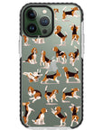 Beagle Hearts Impact iPhone Case