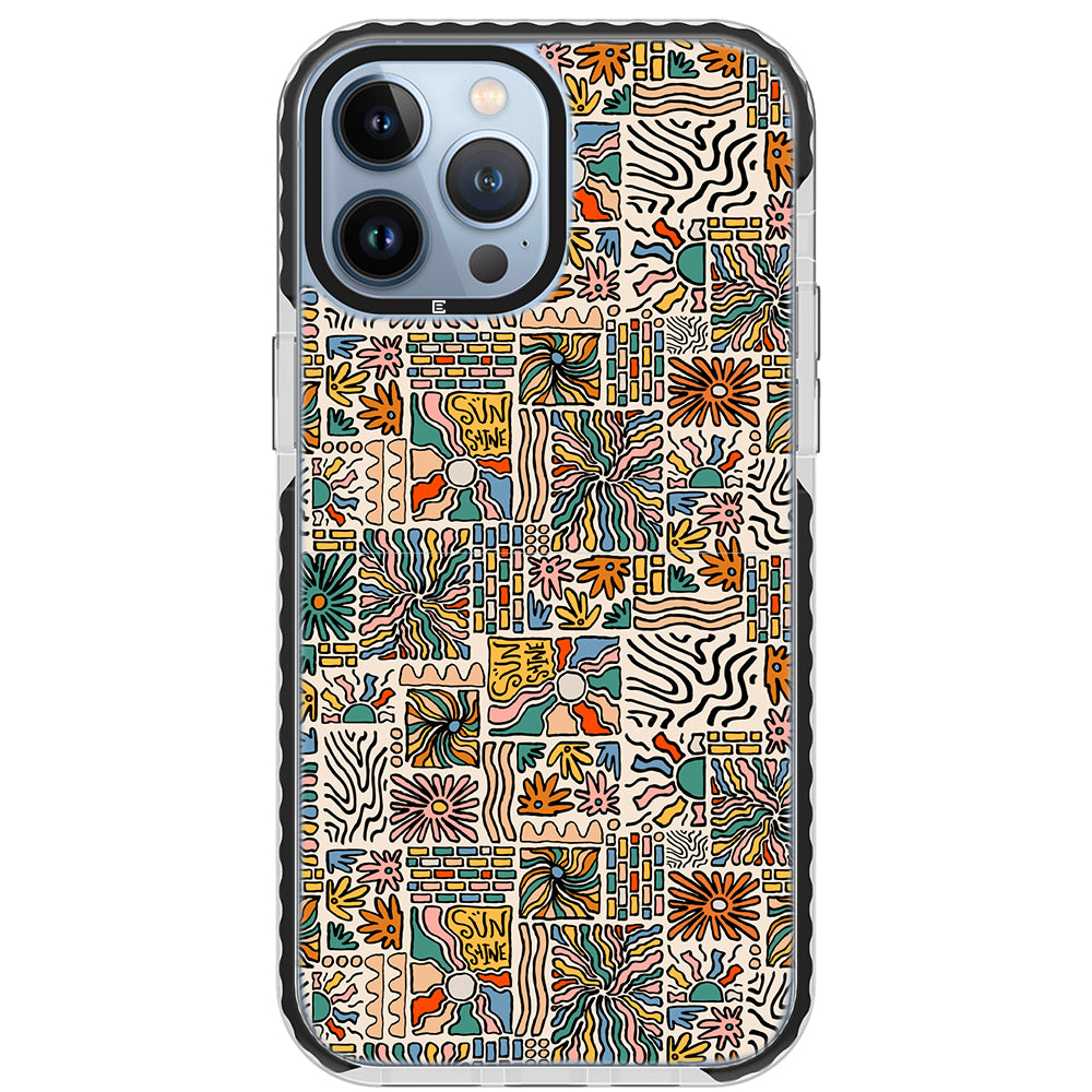 Spring Groovy Pattern Impact iPhone Case