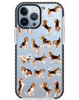 Beagle Hearts Impact iPhone Case