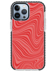 Psychedelic  Red Swirl iPhone Case