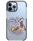 Surfing Skeleton Impact iPhone Case