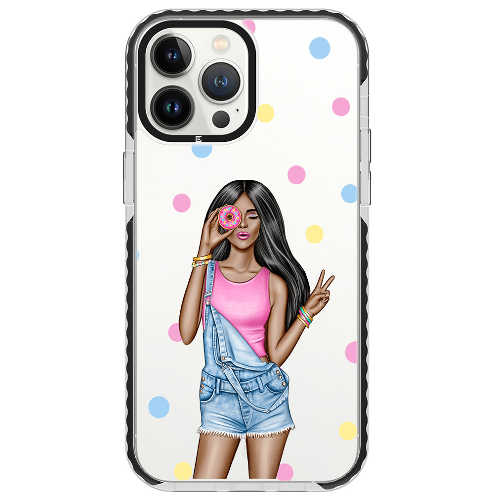 Donut Girl iPhone Case