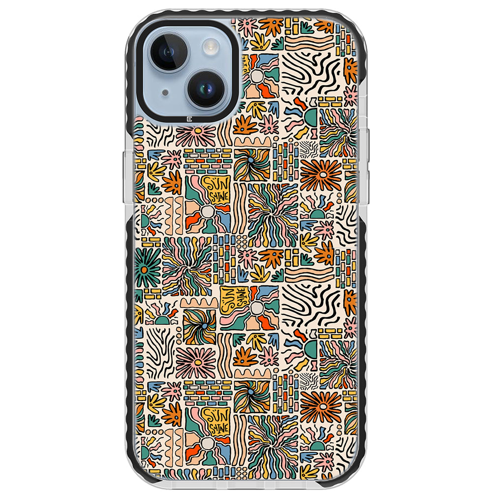 Spring Groovy Pattern Impact iPhone Case