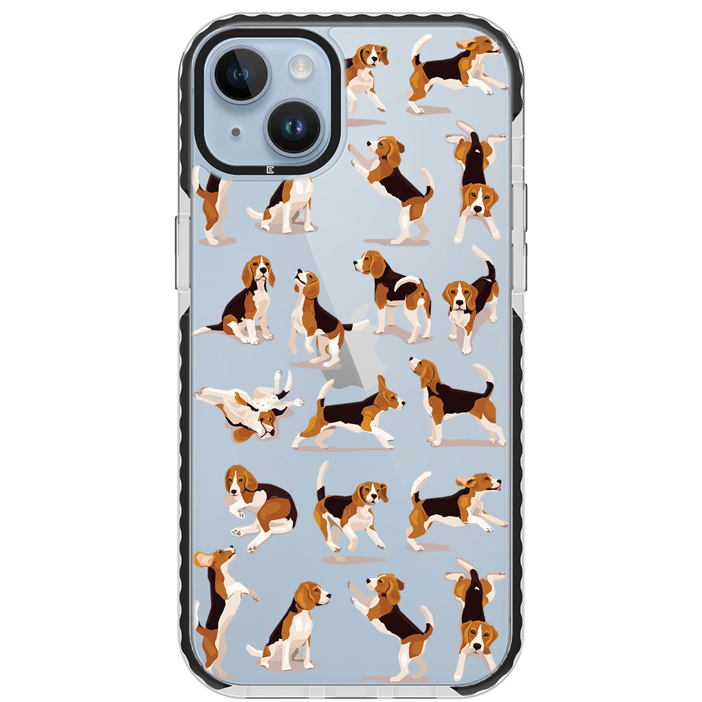 Beagle Hearts Impact iPhone Case