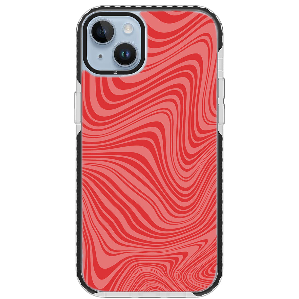 Psychedelic  Red Swirl iPhone Case