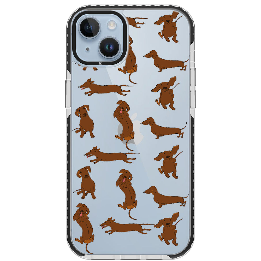 Baby Dachshund Collage Impact iPhone Case