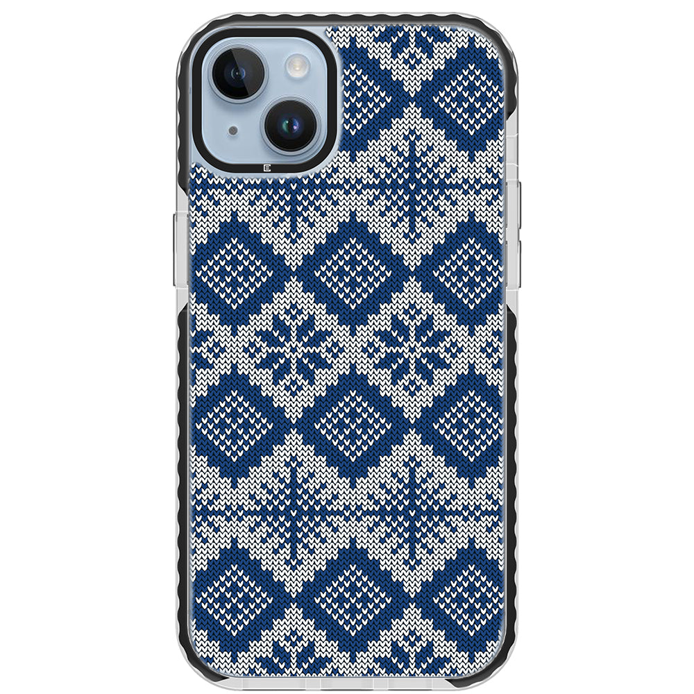 Ugly Sweater Blue White Impact iPhone Case