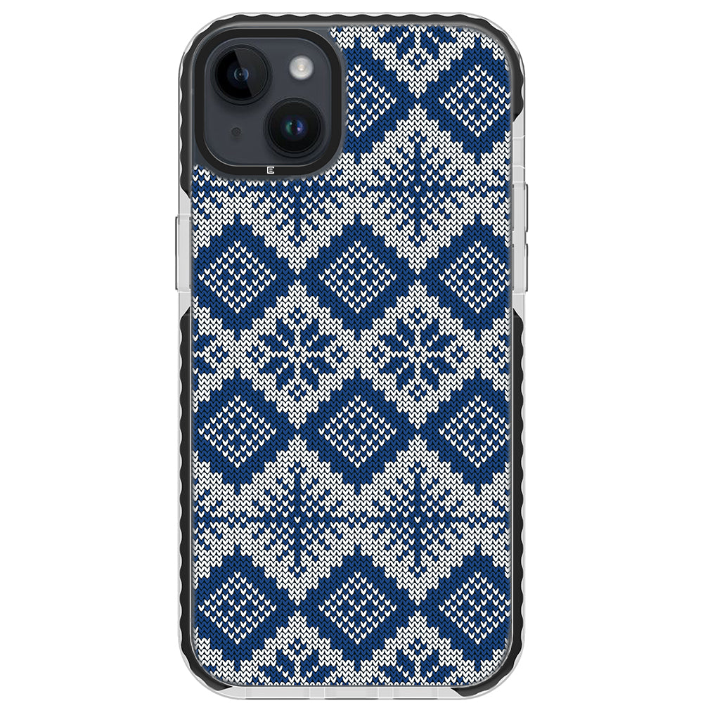 Ugly Sweater Blue White Impact iPhone Case