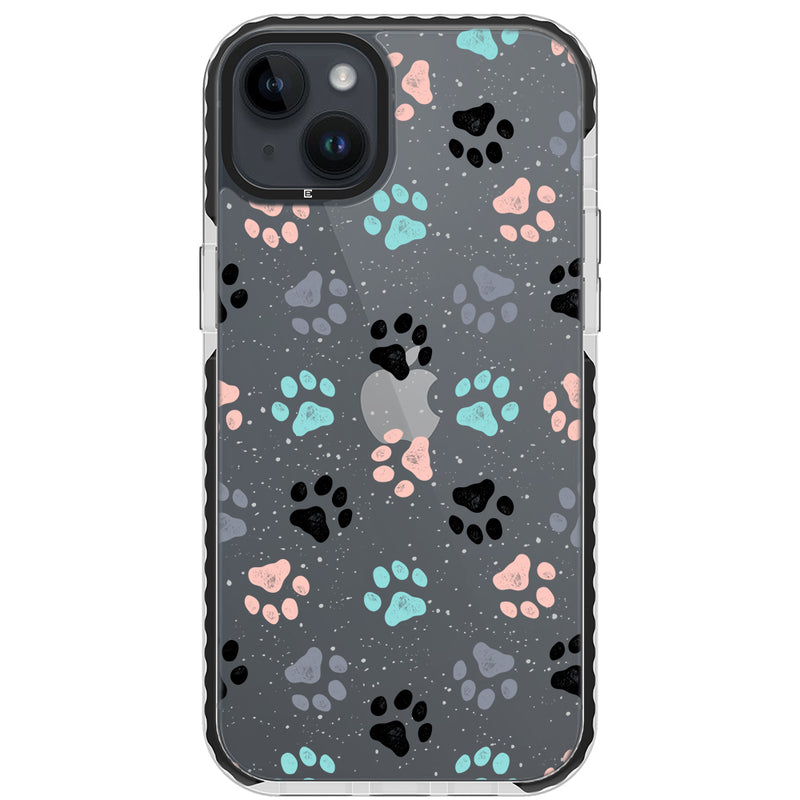 Colorful Paws Impact iPhone Case